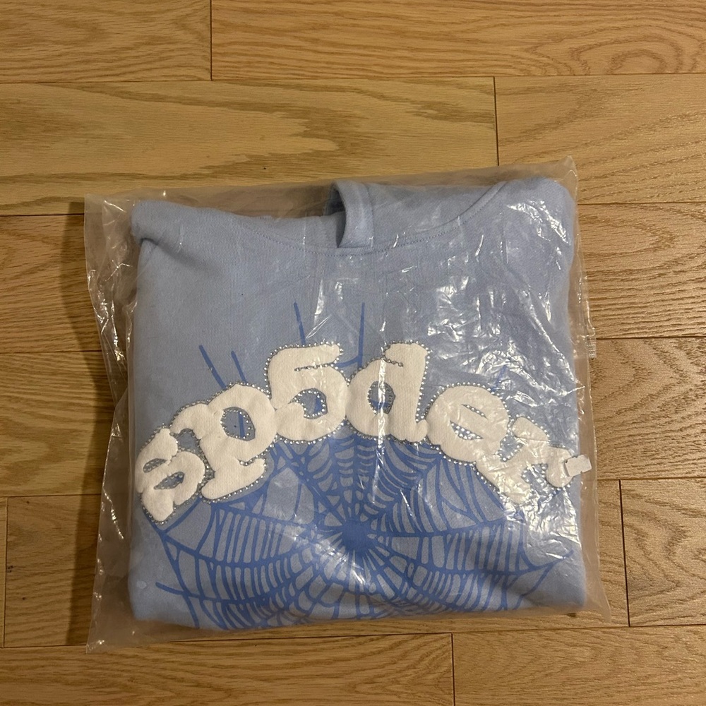 Spyder Blue Hoodie with White Logo